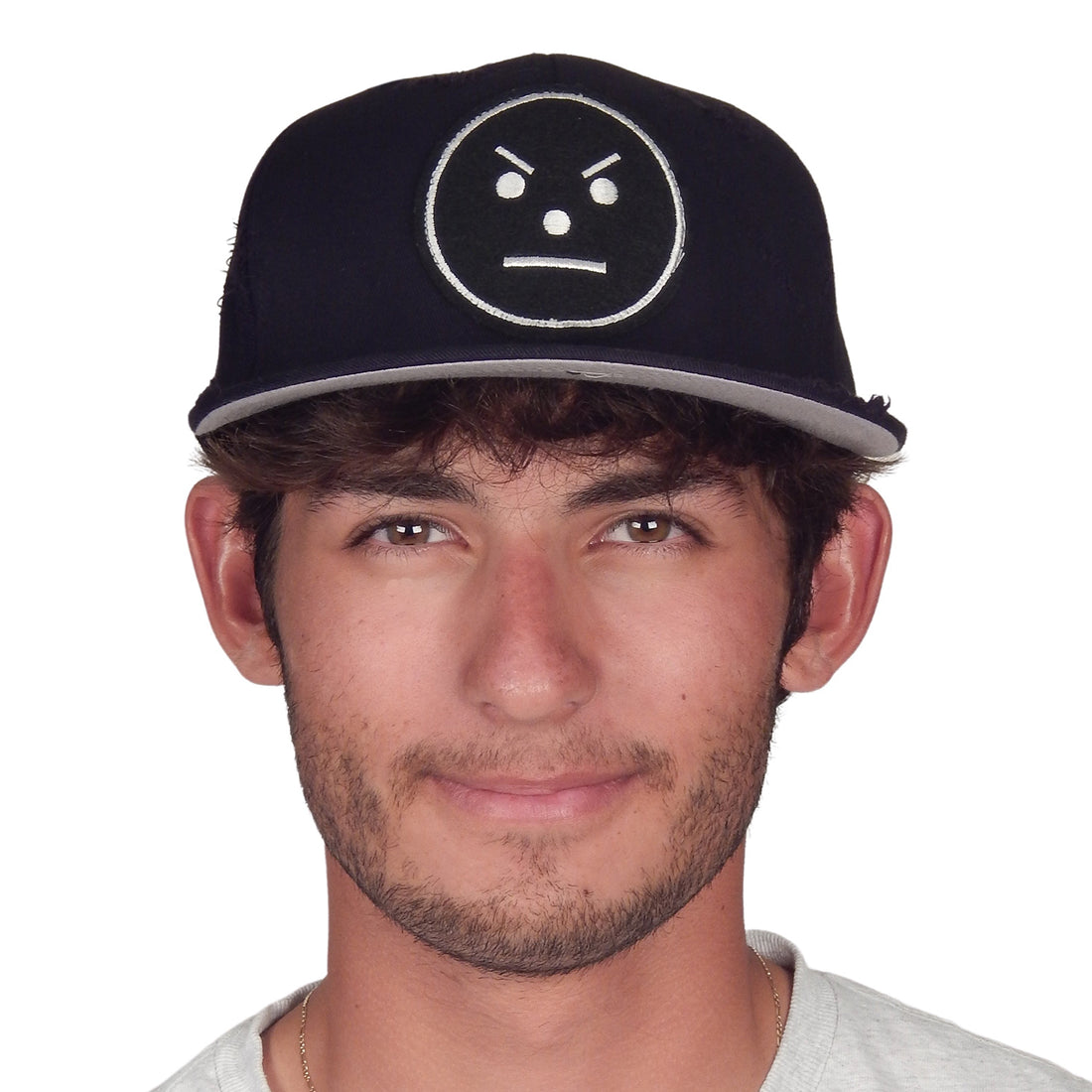 J. Ransom Collection - "SERIOUS SNOWMAN" Flat Billed Hat in Black on Black