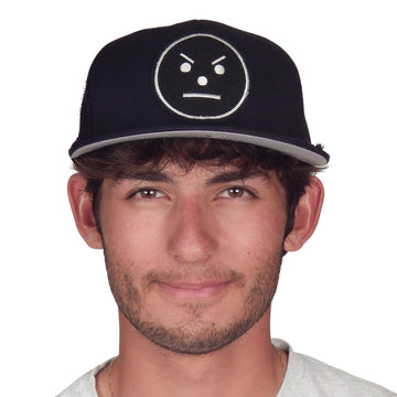 J. Ransom Collection - "SERIOUS SNOWMAN" Flat Billed Hat in Black on Black