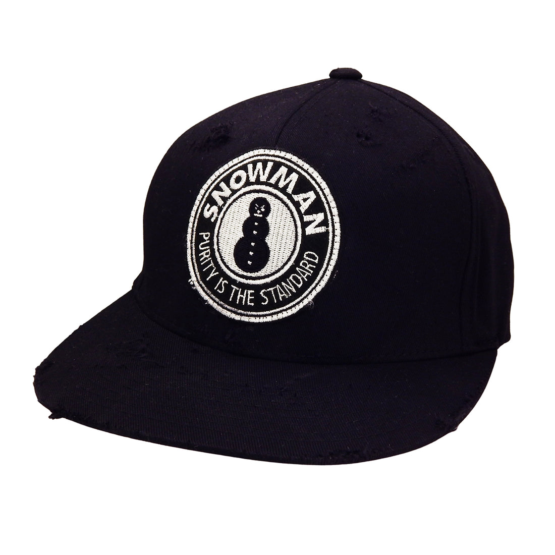J. Ransom Collection - "SNOW PURITY" Flat Billed Hat in Black