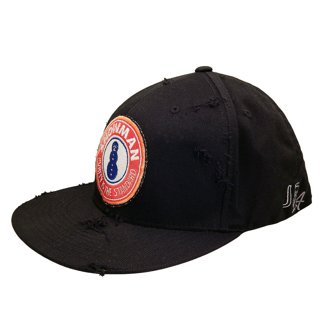 J. Ransom Collection - "SNOW PURITY" Flat Billed Hat in Black and Red