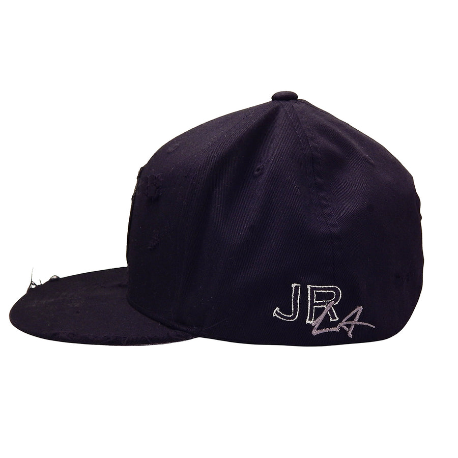 J. Ransom Collection - "SERIOUS SNOWMAN" Flat Billed Hat in Black on Black