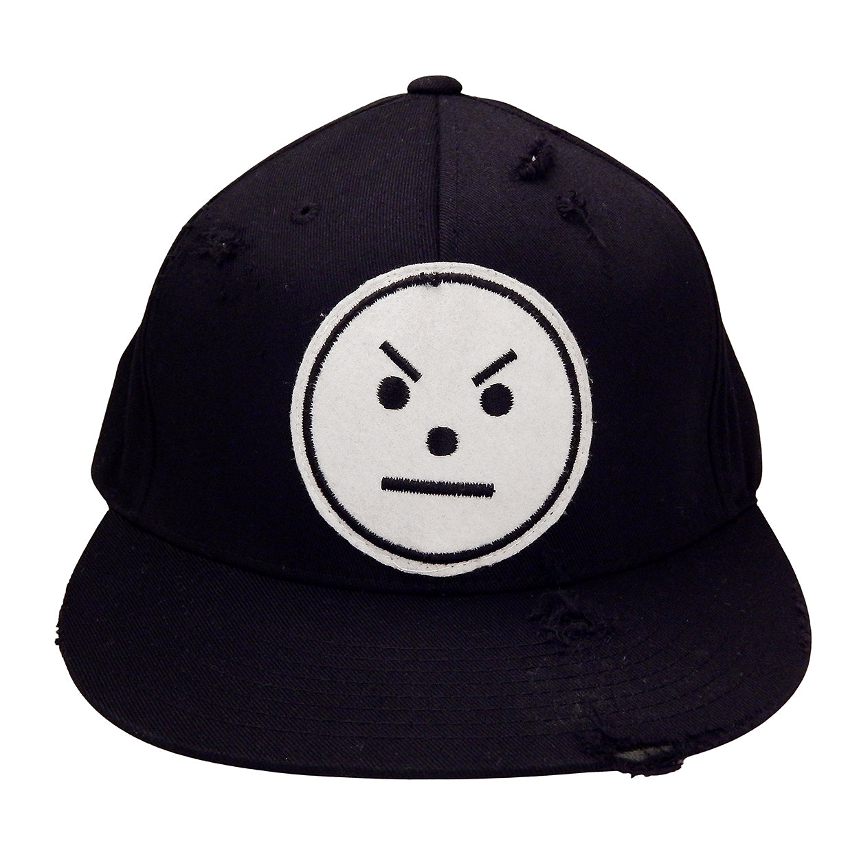 J. Ransom Collection - &quot;SERIOUS SNOWMAN&quot; Flat Billed Hat in White on Black