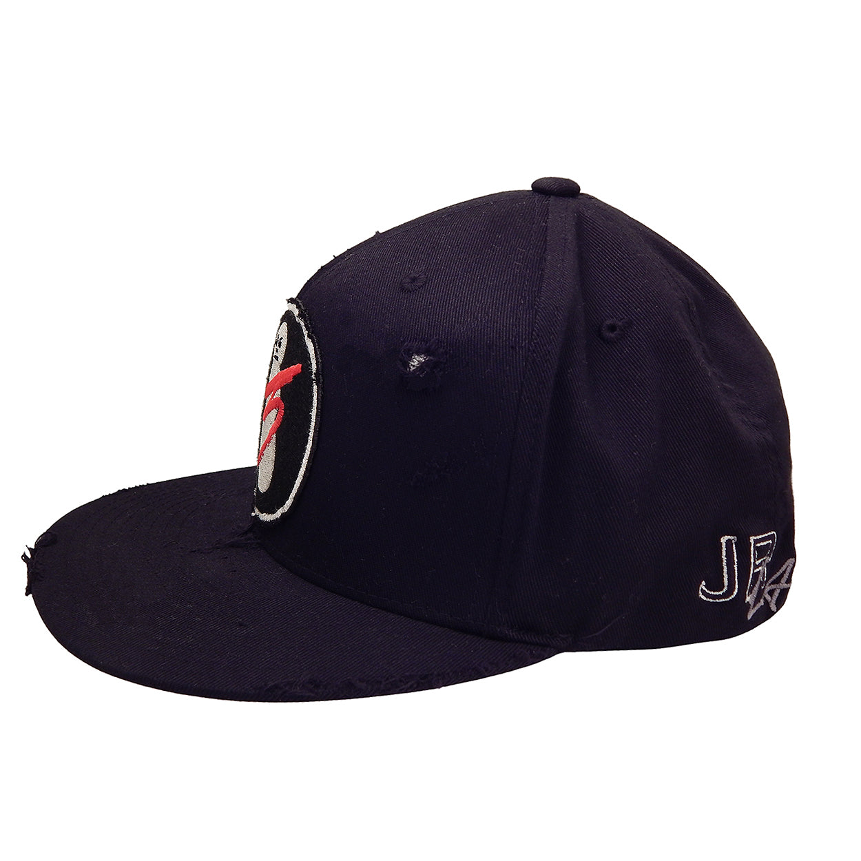 J. Ransom Collection - &quot;CROSSED OUT&quot; Flat Billed Hat in BLACK