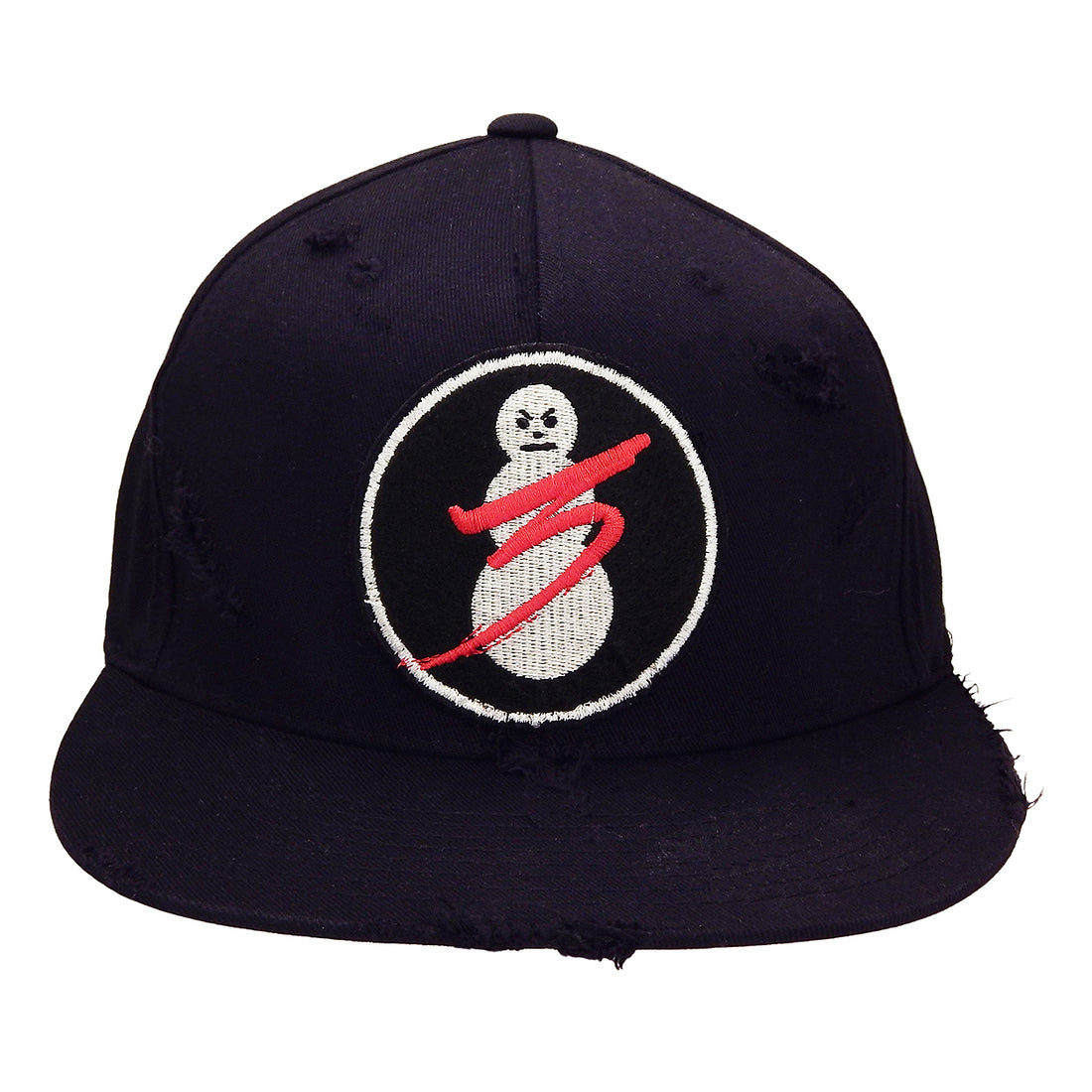 J. Ransom Collection - "CROSSED OUT" Flat Billed Hat in BLACK