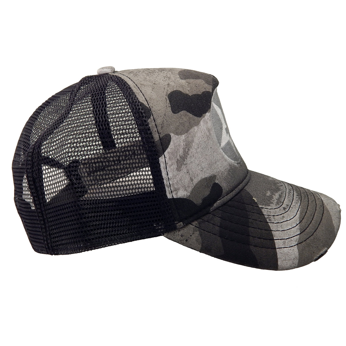 JUNKER Designs - &quot;STAR&quot; Trucker Hat in Grey Camouflage