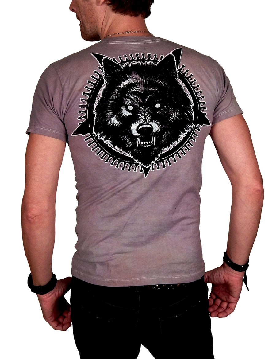 Men's JUNKER DESIGNS - "WOLF" T-Shirt in Gray