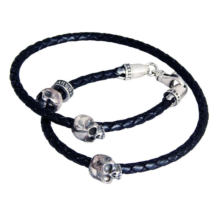 KING BABY - "HAMLET SKULL" Double Wrap Bracelet