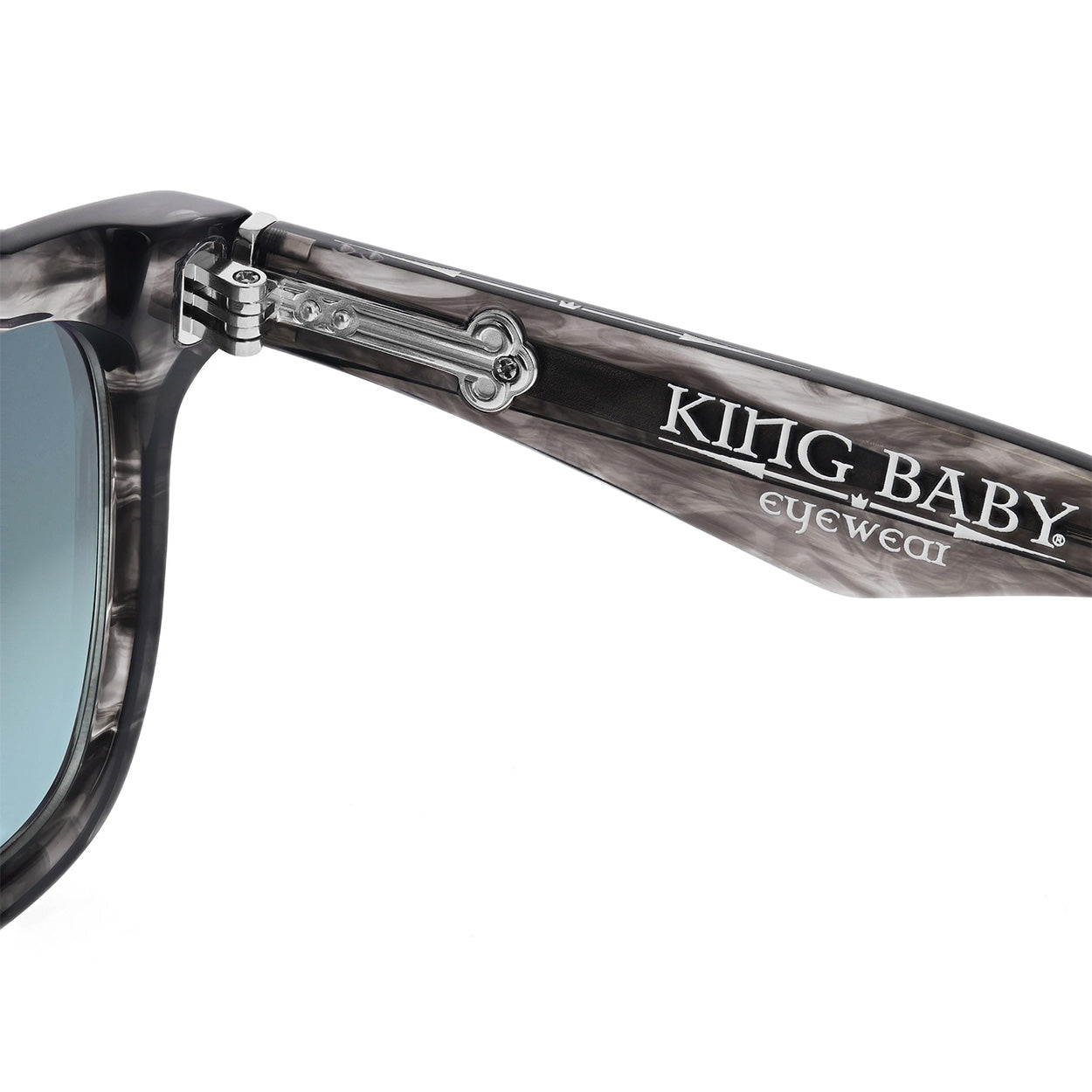 KING BABY - &quot;THE LAS VEGAS&quot; Sunglasses in Grey Tortoise