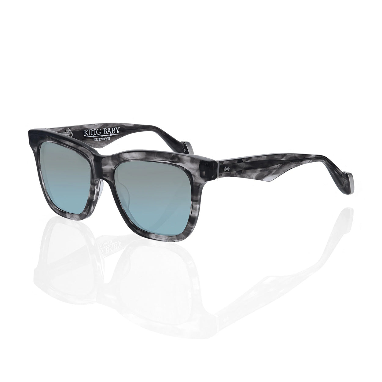 KING BABY - &quot;THE SANTA MONICA&quot; Sunglasses in Grey Tortoise