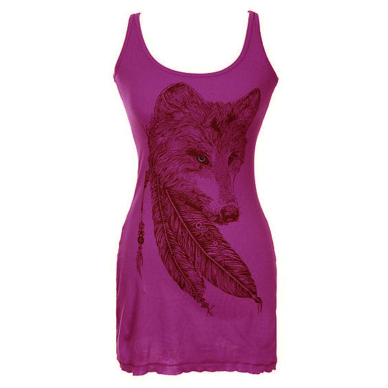 Women's Lauren Moshi - "Wolf" Ribbed Tank Dress in Amethyst