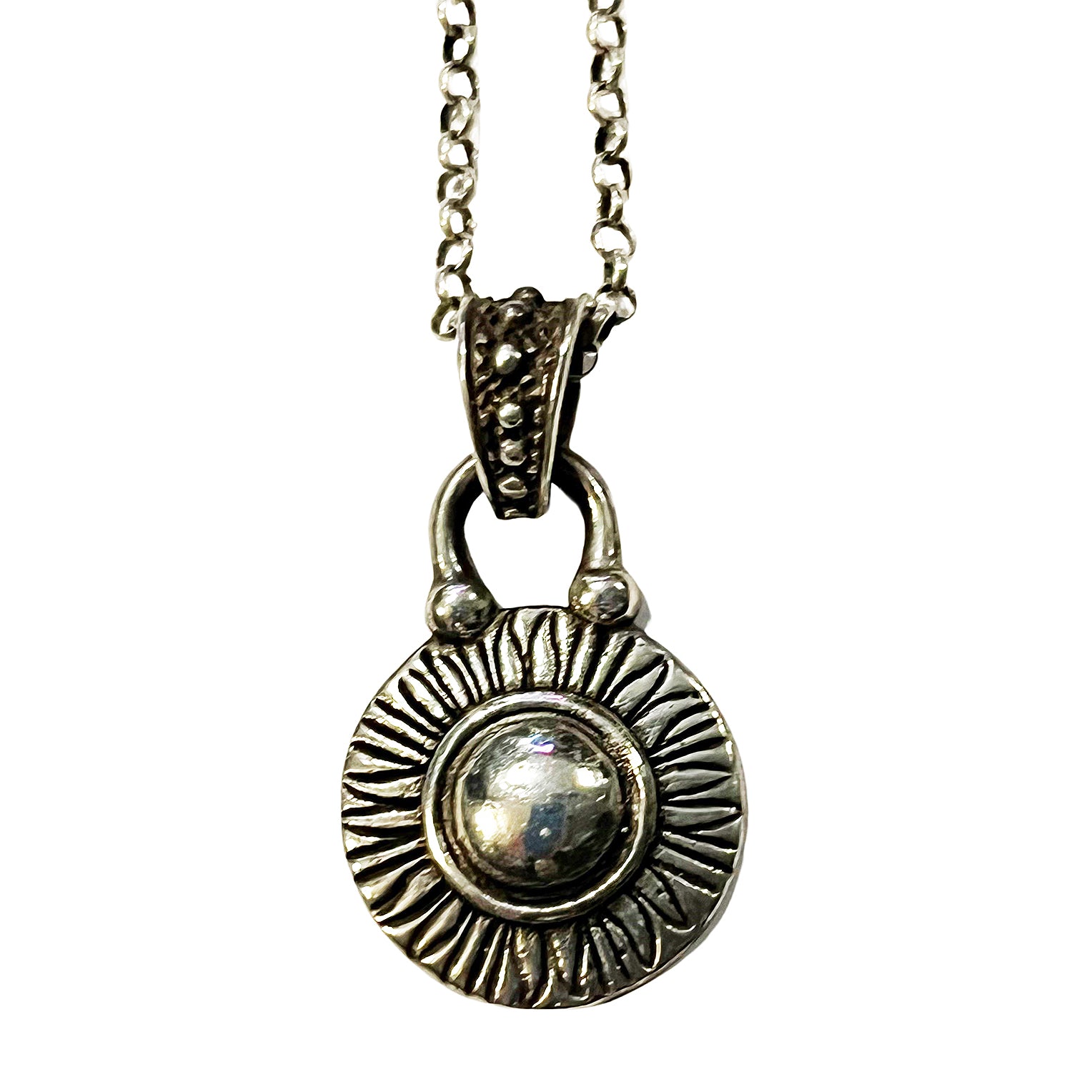 LUMINARI Jewelry -&quot;HELIOS&quot; Sterling Silver Pendant