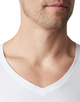 Mack Weldon - "18-Hour Jersey" V-Neck Undershirt in Bright White