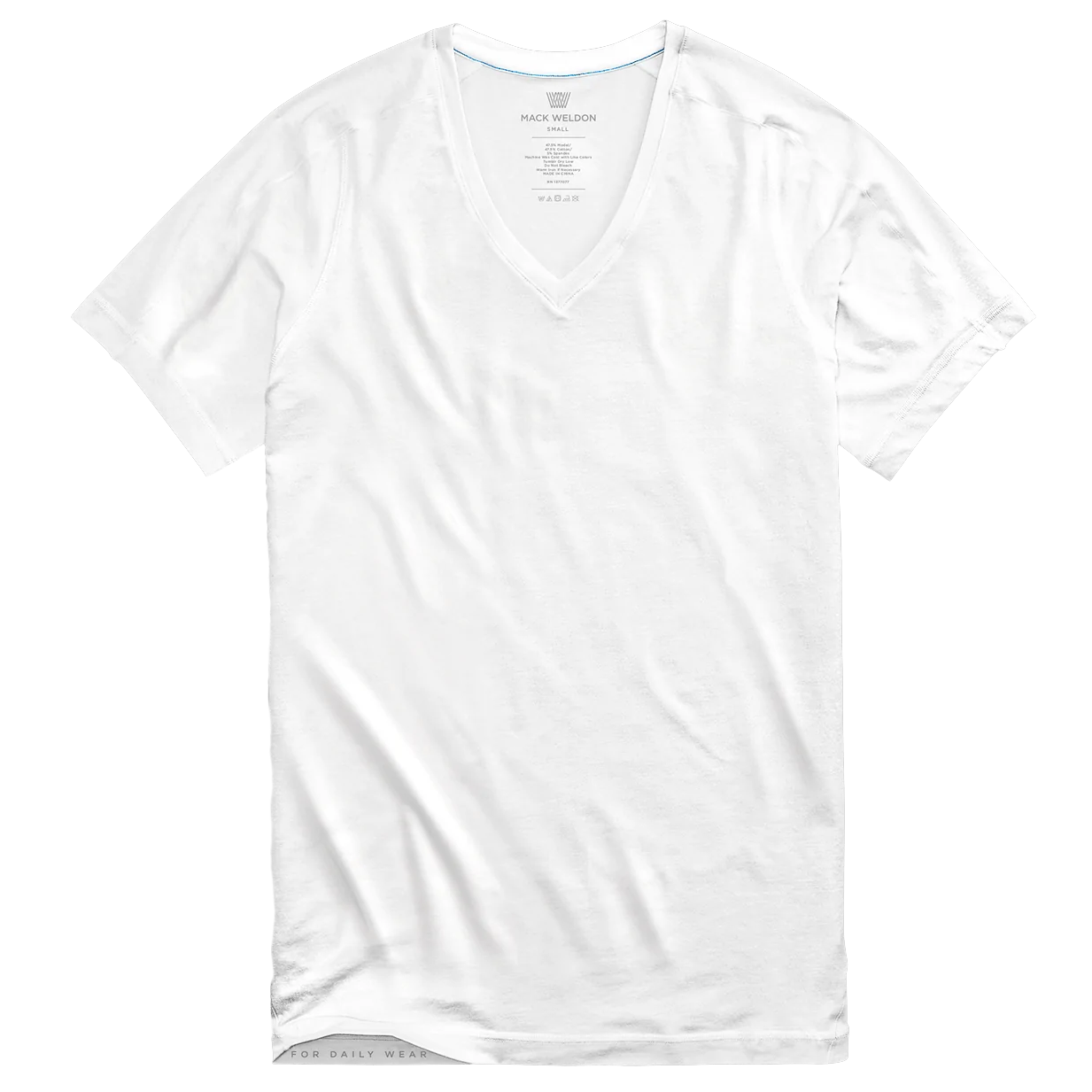 Mack Weldon - &quot;18-Hour Jersey&quot; V-Neck Undershirt in Bright White