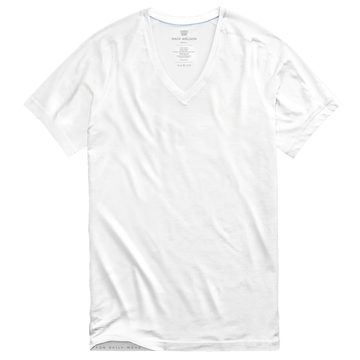 Mack Weldon - "18-Hour Jersey" V-Neck Undershirt in Bright White
