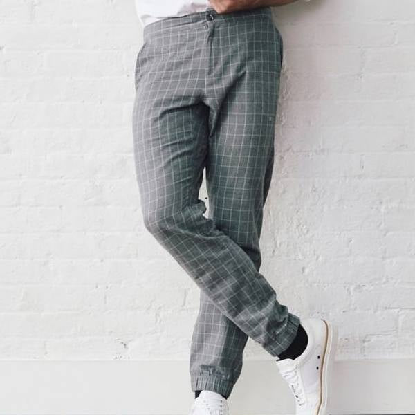 MACK WELDON -  "SUNDAY LOUNGE PANT" in Grey Windowpane