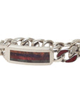 MARCOS - "MULTI-WOOD" ID Bracelet in Sterling Silver