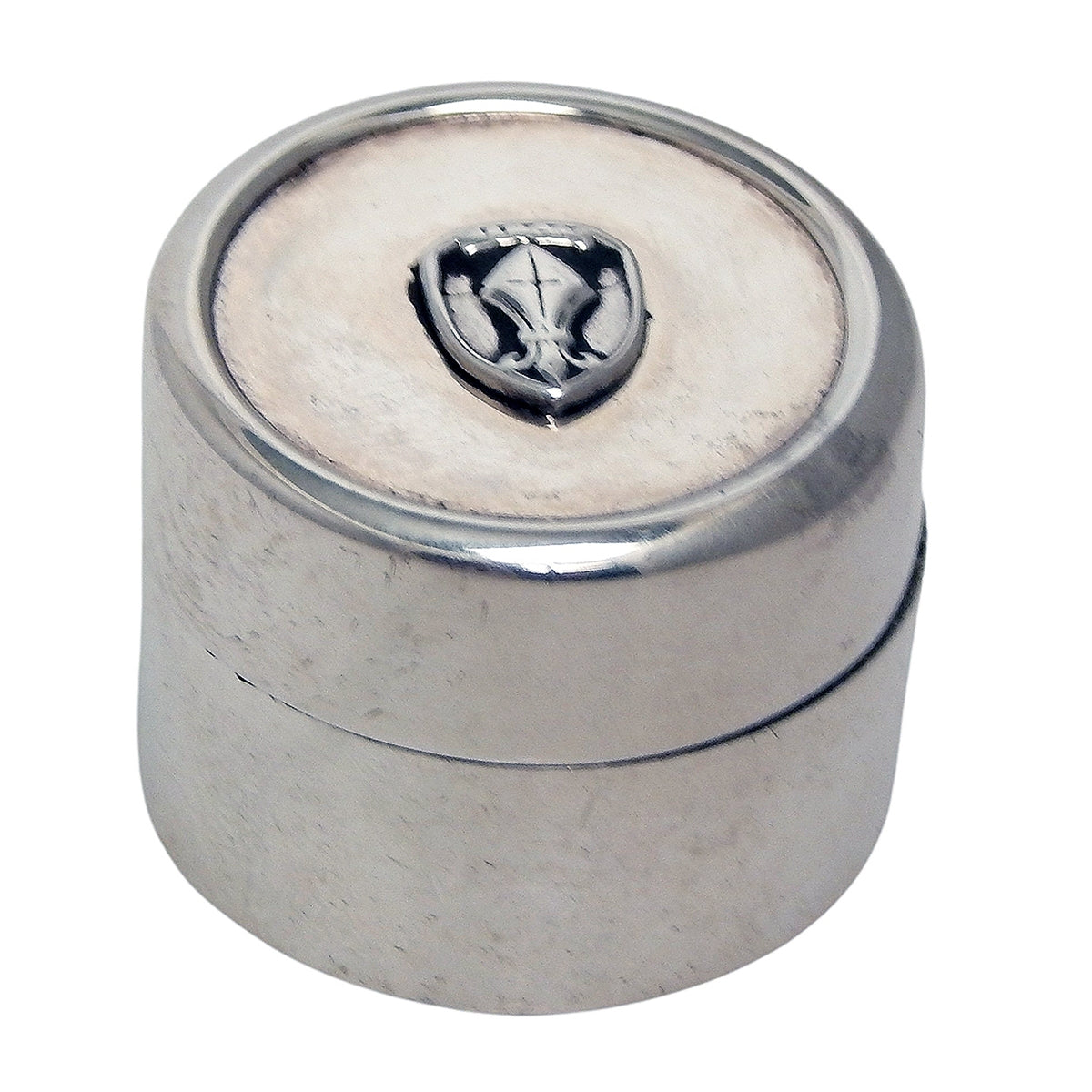 MARCOS - &quot;PILL BOX&quot; with Inlaid EBONY WOOD in Sterling Silver