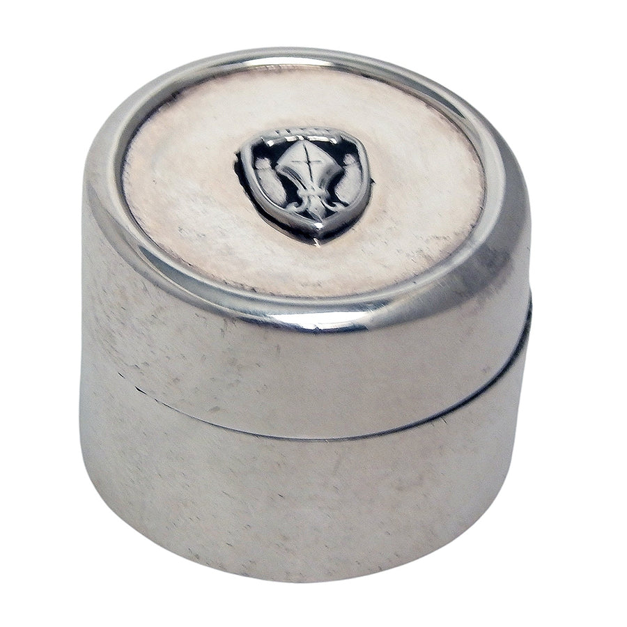 MARCOS - "PILL BOX" with Inlaid EBONY WOOD in Sterling Silver