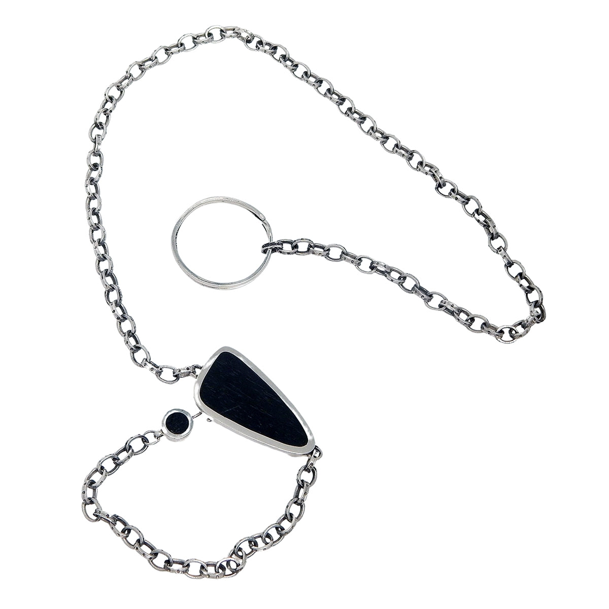 MARCOS - &quot;TRIANGLE&quot; Wallet Chain with Oval Links in Sterling Silver