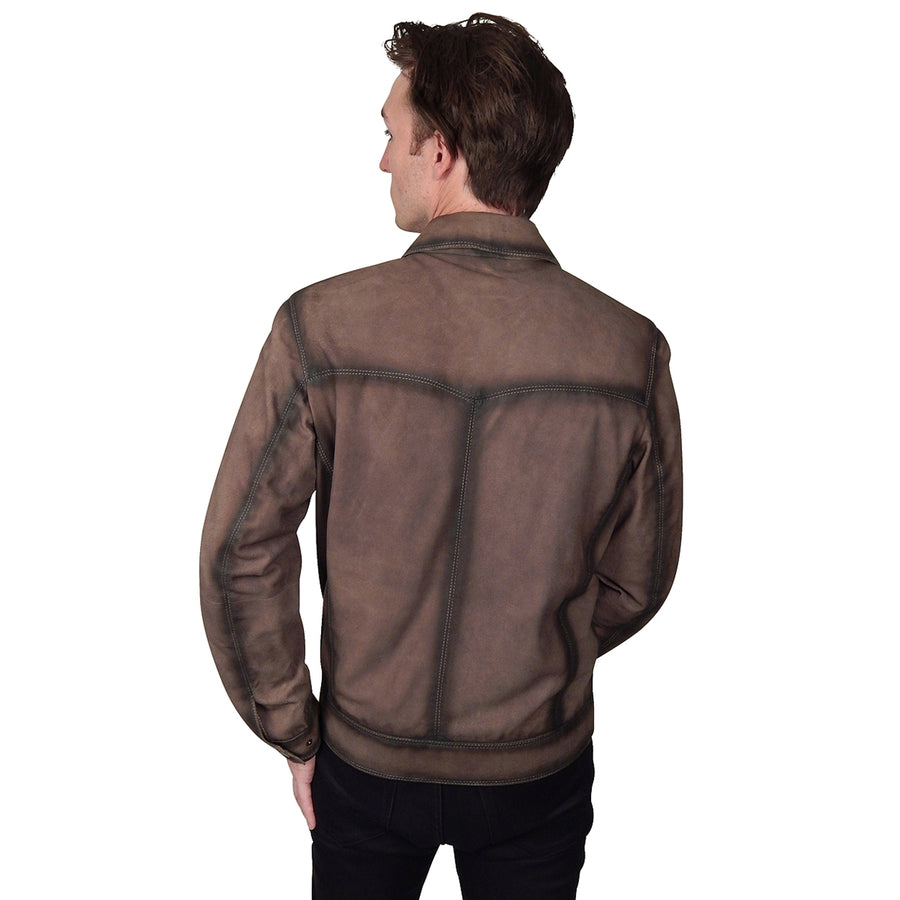 MISSANI LE COLLEZIONI - "KAYNON" Light Leather Jacket in Coffee