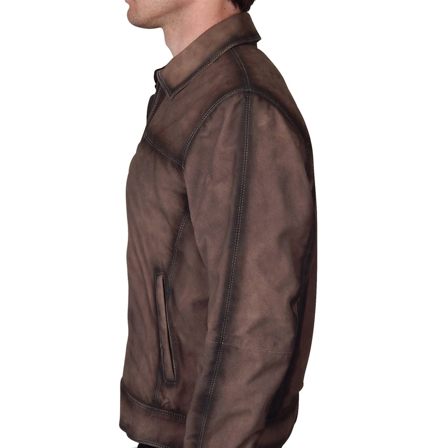 MISSANI LE COLLEZIONI - "KAYNON" Light Leather Jacket in Coffee