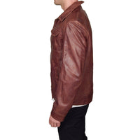 Missani Le Collezioni - "PICCOLI" Leather Jacket in Cognac
