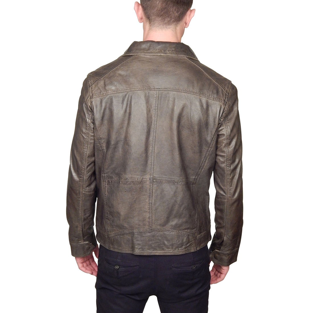 Missani Le Collezioni - "PICCOLI" Leather Jacket in Olive