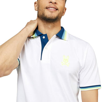 Men's PSYCHO BUNNY - "MOULTON SPORT POLO" In White