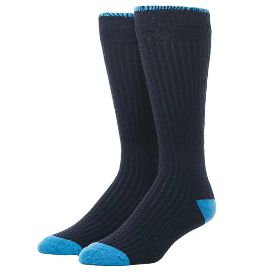 Mack Weldon - Everyday Extended Sock in Total Eclipse Dark Blue