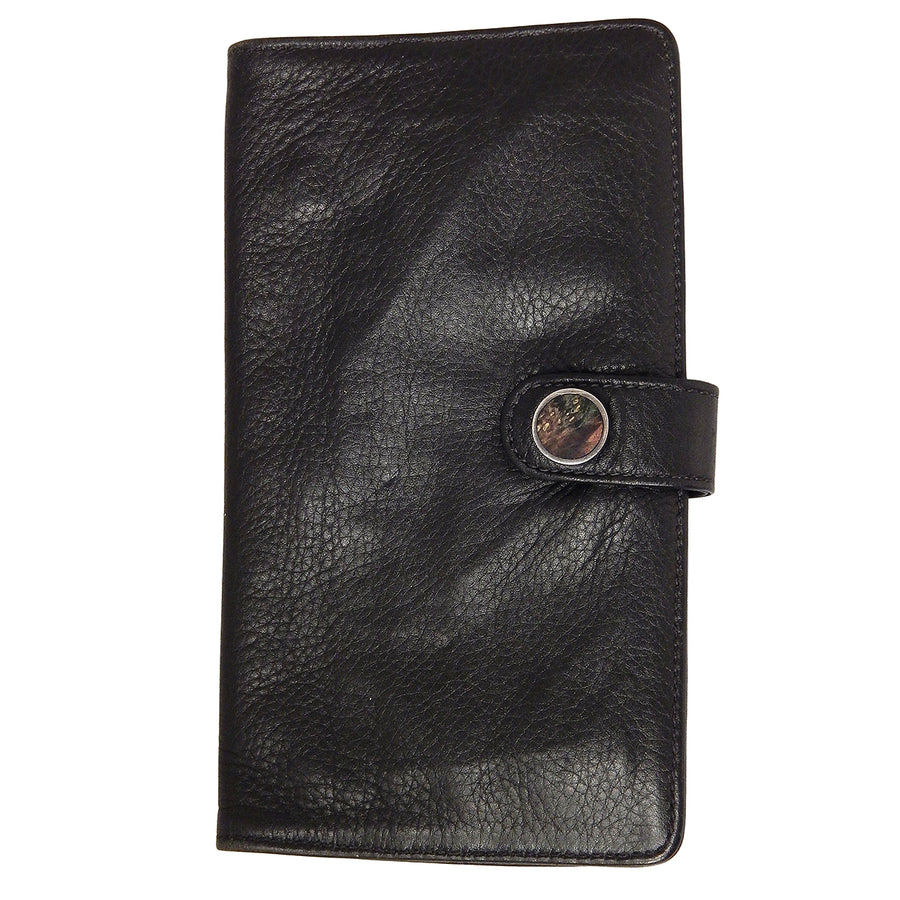 MARCOS - "CUSTOM WALLET" with inlaid ELDER BOX WOOD and Sterling Silver Accents