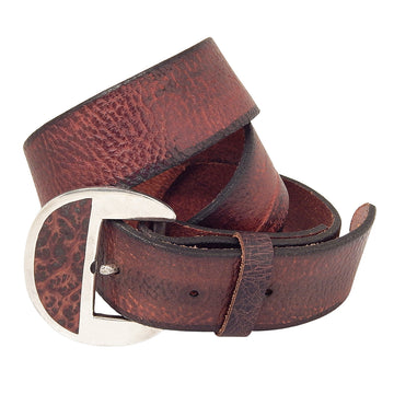 MARCOS - "BOXWOOD and STERLING SILVER" Belt Buckle