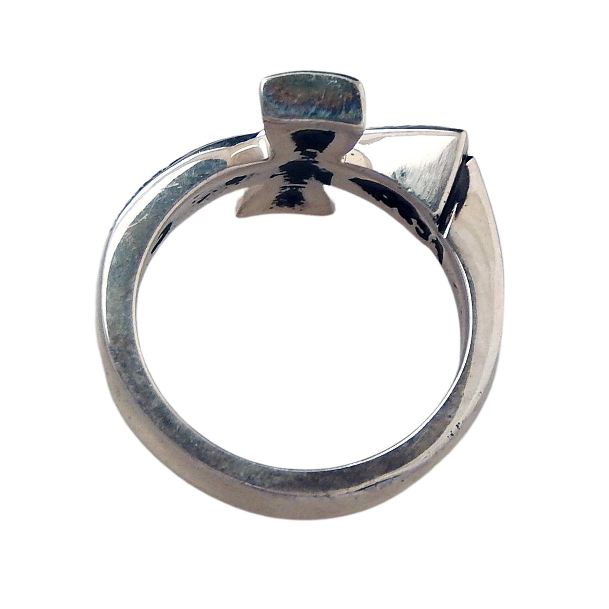 MARCOS - &quot;CROSS&quot; Inscribed Sterling Silver Ring