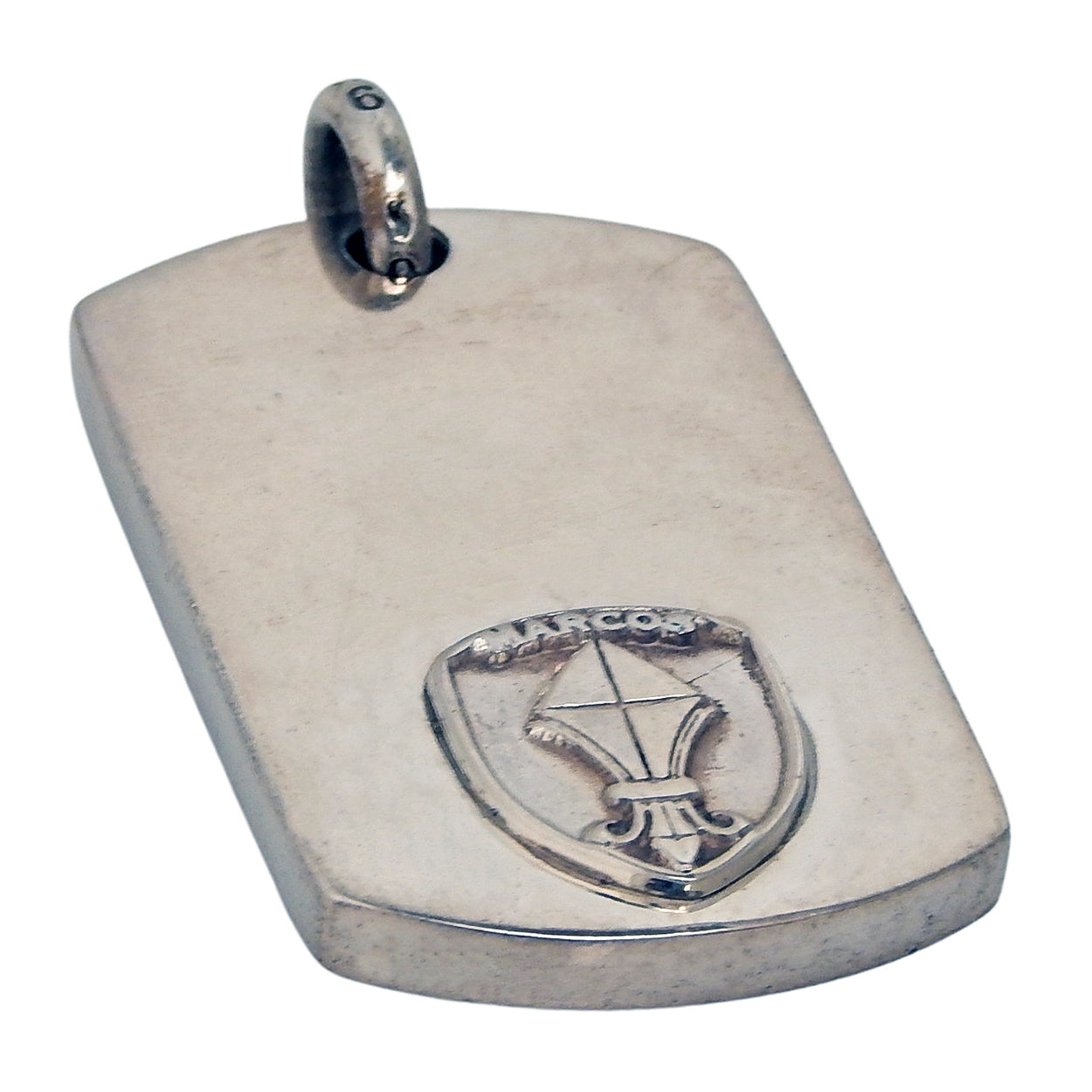 MARCOS - &quot;DOGTAG with INLAID BOX ELDERWOOD&quot; - Large