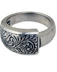 MARCOS - "SCROLL" Inscribed Sterling Silver Ring