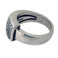 MARCOS - "SCROLL" Inscribed Sterling Silver Ring