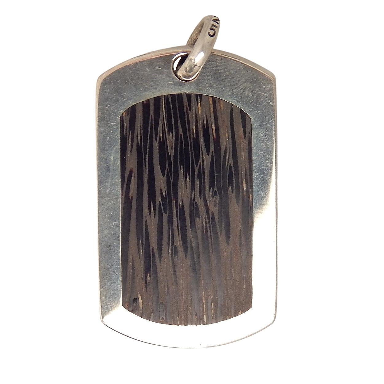 MARCOS - &quot;DOGTAG with INLAID BOX ELDERWOOD&quot; - Large