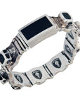 MARCOS - "SKULL" Limited Edition Bracelet in Sterling Silver and Ebony Wood