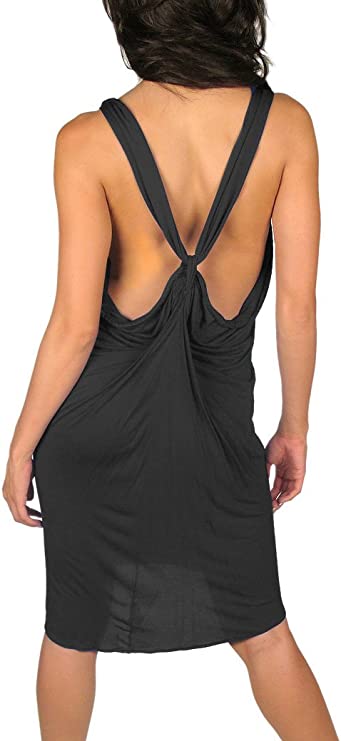 Women's Morphine Generation - "Racerback Dress" with Braided Details in Black