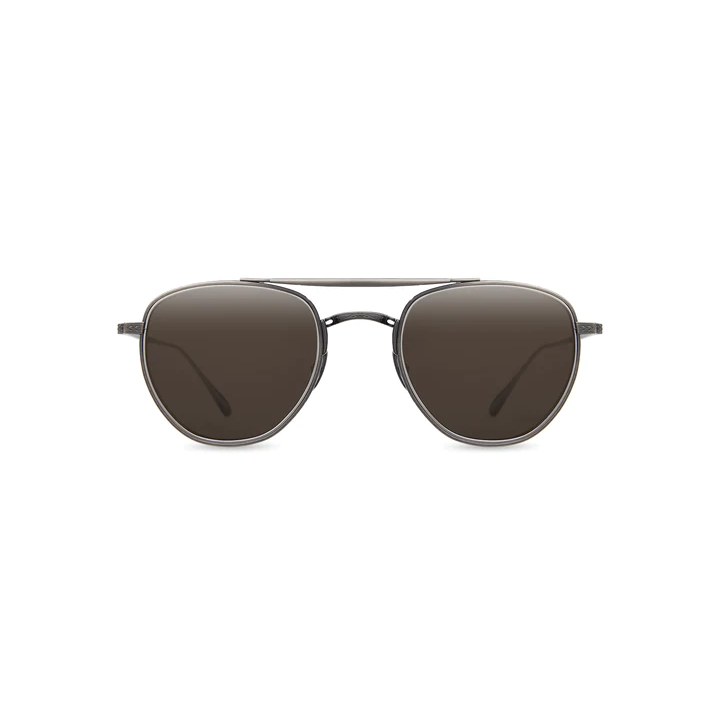 Mr. Leight - &quot;ROKU II S&quot; Limited Edition in Titanium Pewter - Black Mirrored Lenses