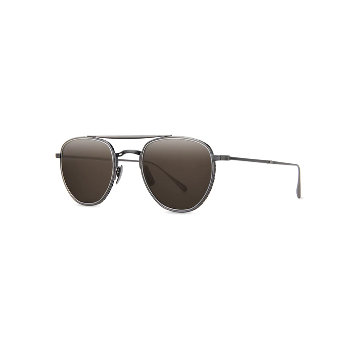 Mr. Leight - &quot;ROKU II S&quot; Limited Edition in Titanium Pewter - Black Mirrored Lenses