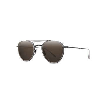 Mr. Leight - "ROKU II S" Limited Edition in Titanium Pewter - Black Mirrored Lenses