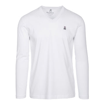 Men's PSYCHO BUNNY - "LONG SLEEVED TEE" in White