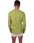 PSYCHO BUNNY - "WAFFLE THERMAL" Shirt in Macaw Green