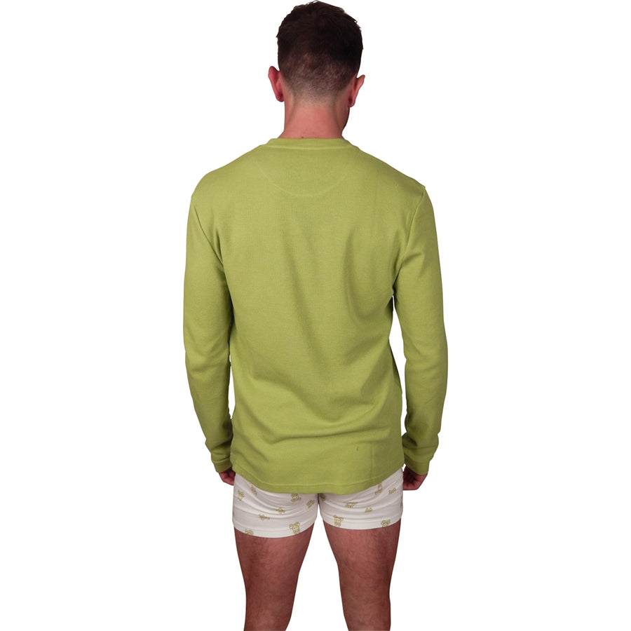 PSYCHO BUNNY - "WAFFLE THERMAL" Shirt in Macaw Green