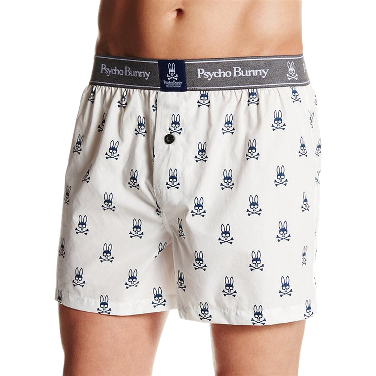 Psycho Bunny - Woven Boxer Shorts in White