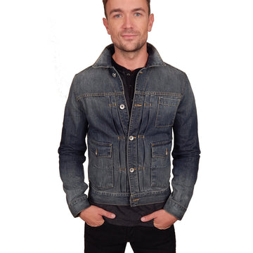 Men's PROSPECTIVE FLOW - "KURUME" Denim Jacket in Vintage Indigo