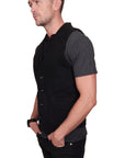 Men's PROSPECTIVE FLOW - "SAGA" Black Denim Vest