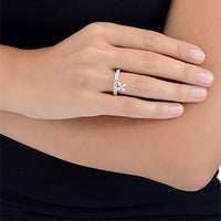 QUEEN BABY - "MB CROSS" Silver and CZ Ring