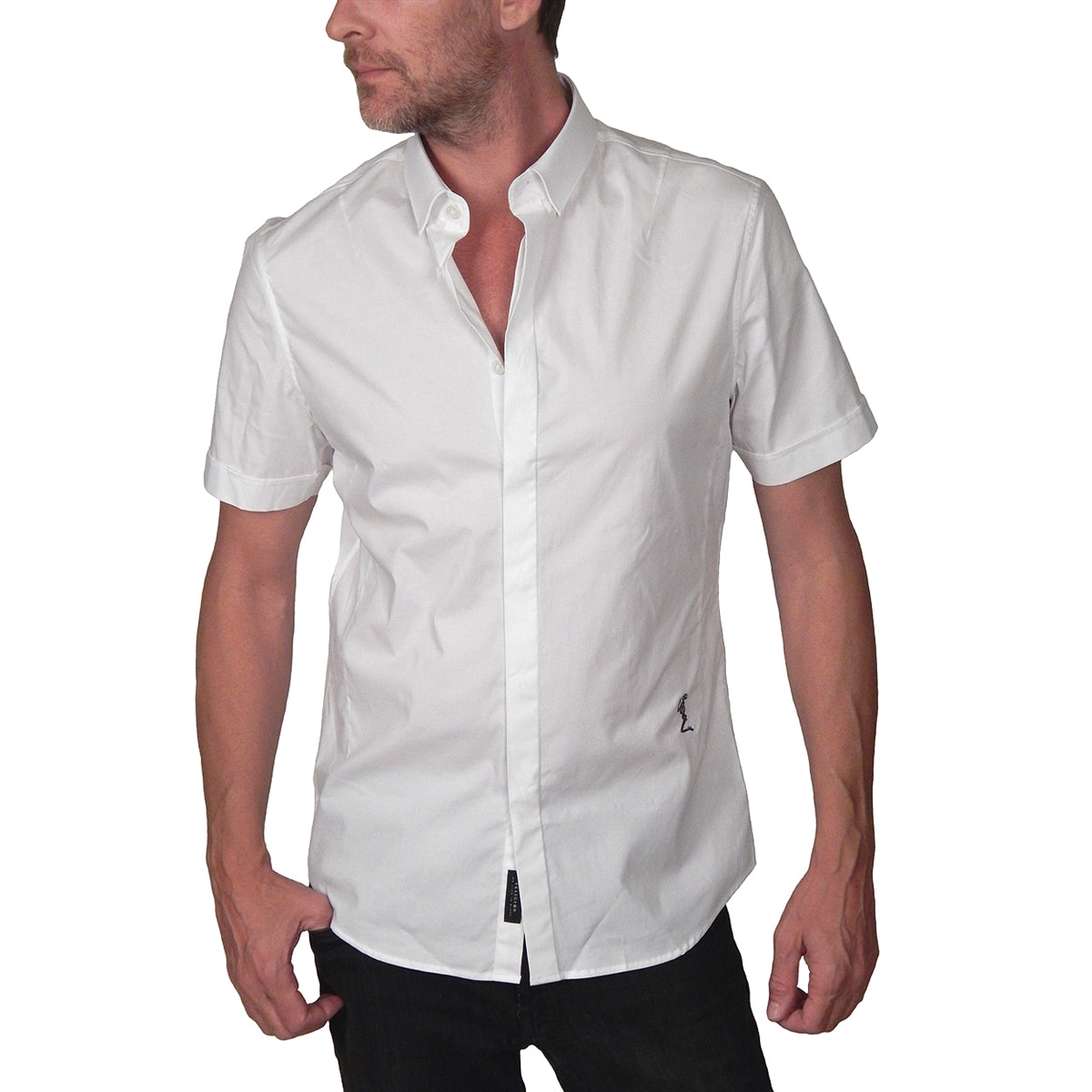 RELIGION - &quot;LEAGUE&quot; S/S/ Button Down Shirt in White