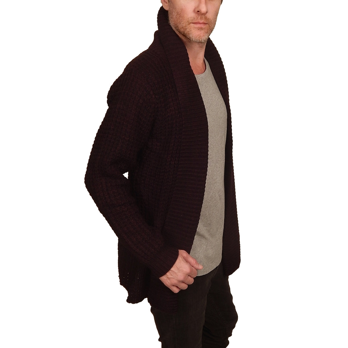 RELIGION - &quot;RANT&quot; Knit Cardigan in Claret